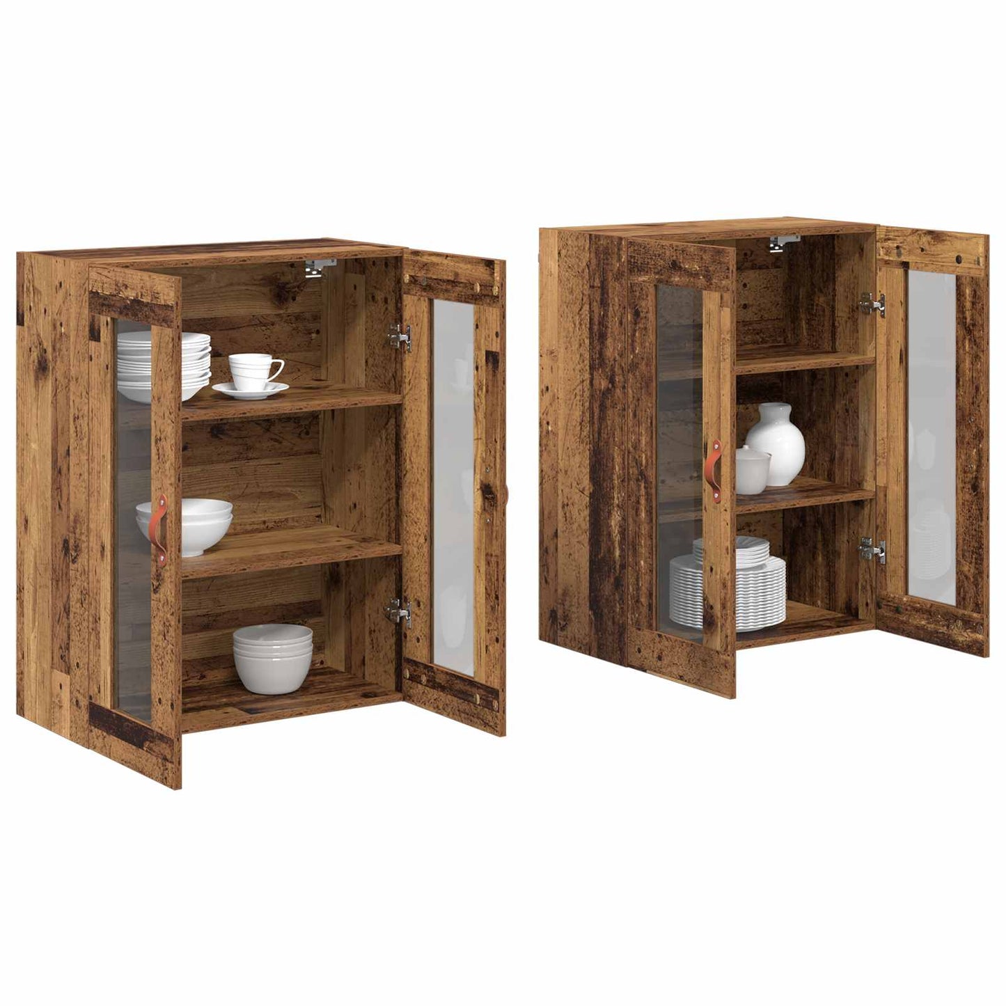 Wall Cabinets 2 pcs Old Wood 69.5 x 34 x 90 cm Engineered Wood