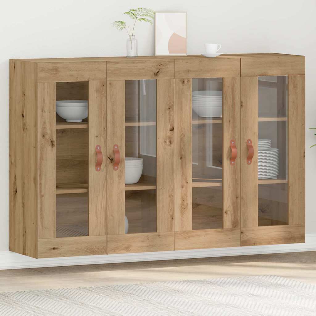 Wall Cabinets 2 pcs Artisan Oak 69.5 x 34 x 90 cm