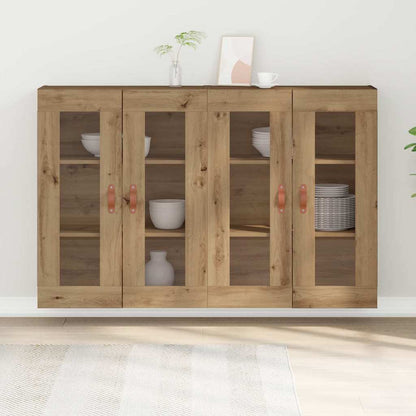 Wall Cabinets 2 pcs Artisan Oak 69.5 x 34 x 90 cm