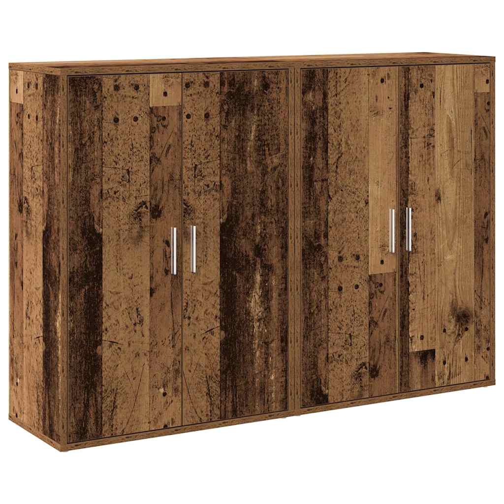 Sideboard 2 pcs Old Wood 60 x 31 x 84 cm Engineered Wood