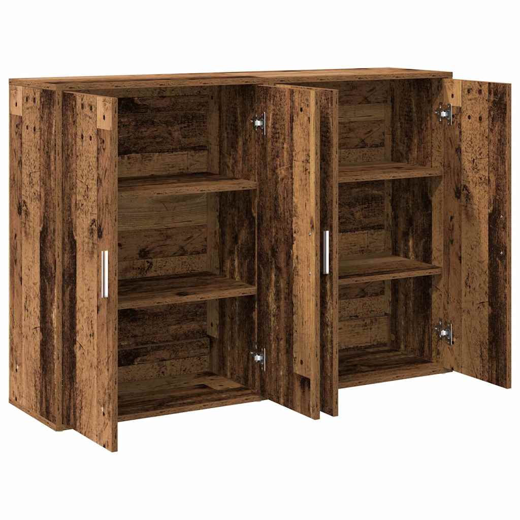 Sideboard 2 pcs Old Wood 60 x 31 x 84 cm Engineered Wood