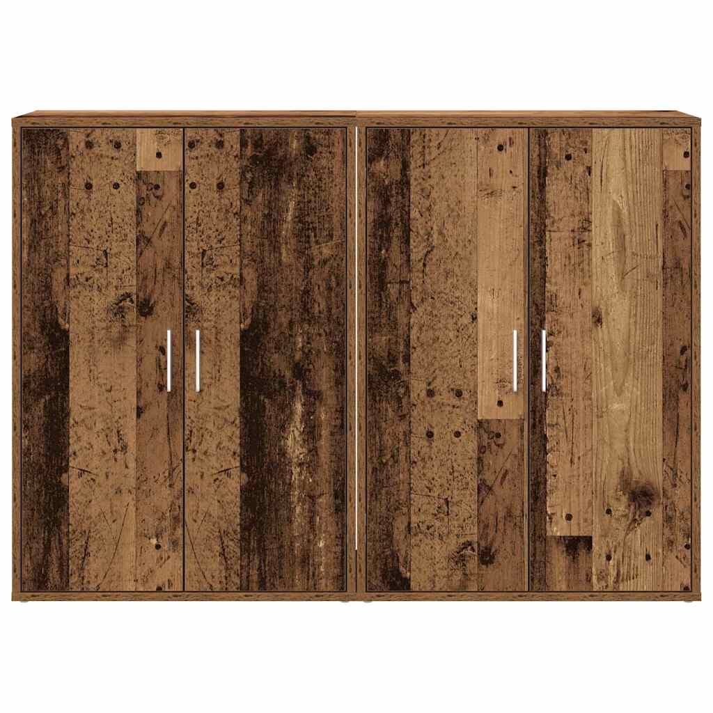 Sideboard 2 pcs Old Wood 60 x 31 x 84 cm Engineered Wood