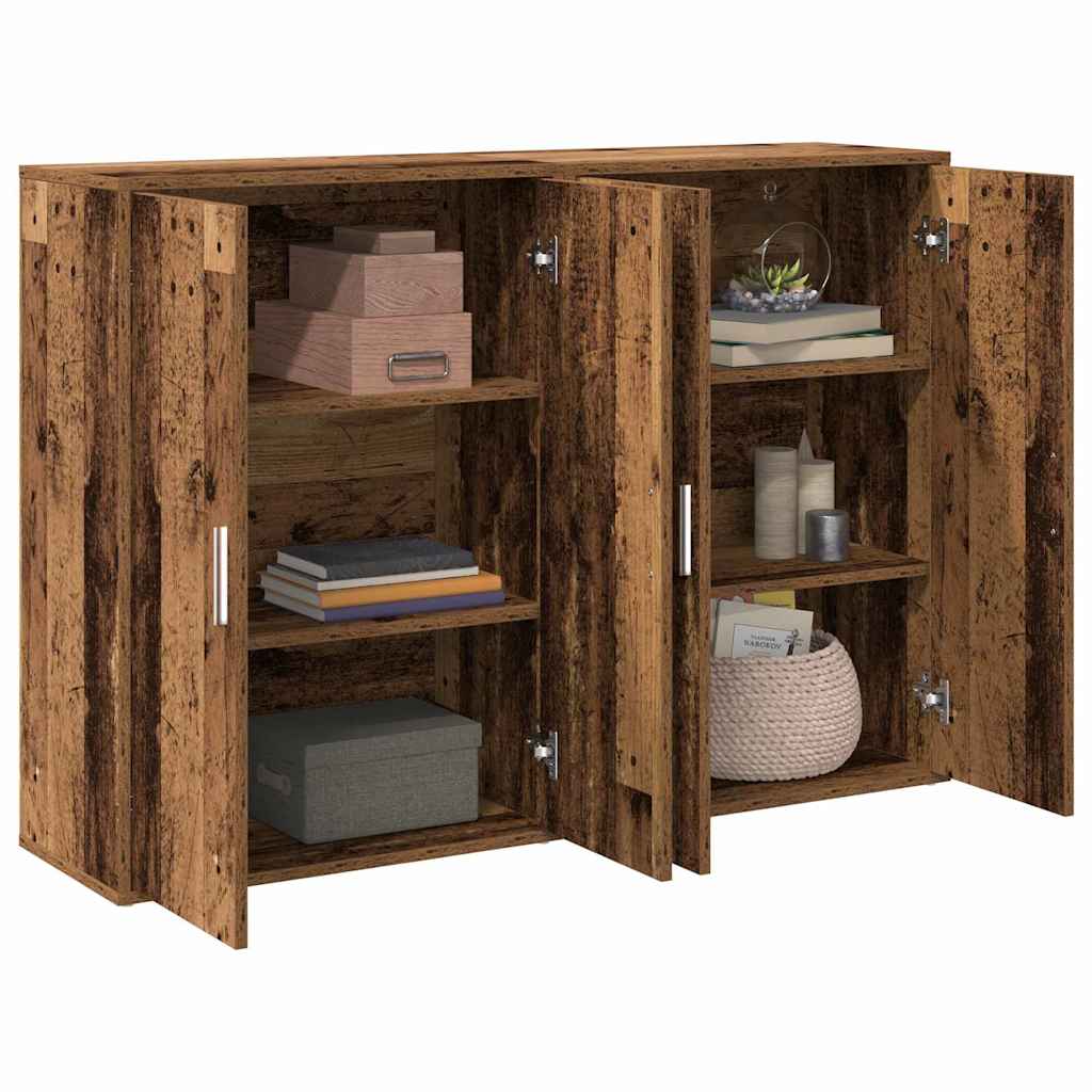 Sideboard 2 pcs Old Wood 60 x 31 x 84 cm Engineered Wood