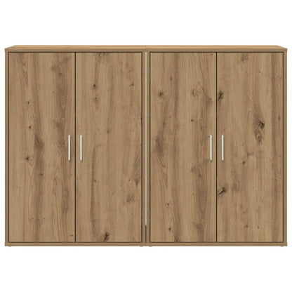 Sideboard 2 pcs Artisan Oak 60 x 31 x 84 cm Engineered Wood