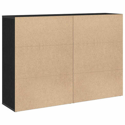Sideboard 2 pcs Black Oak 60 x 31 x 84 cm Engineered Wood