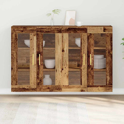 Wall Cabinets 2 pcs Old Wood 69.5 x 34 x 90 cm Engineered Wood