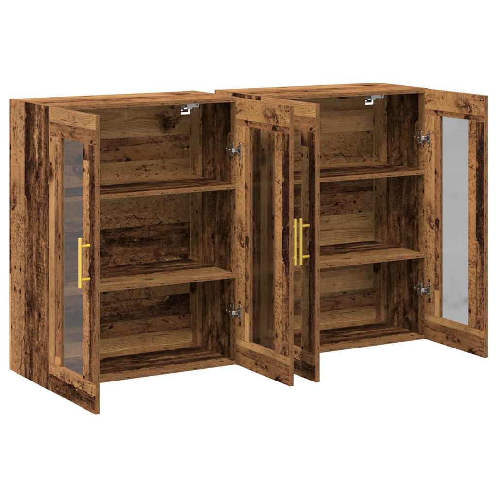 Wall Cabinets 2 pcs Old Wood 69.5 x 34 x 90 cm Engineered Wood
