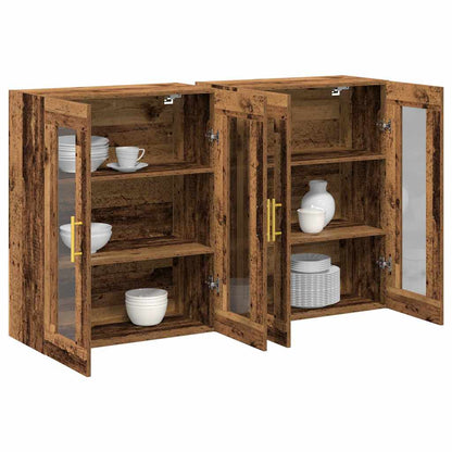 Wall Cabinets 2 pcs Old Wood 69.5 x 34 x 90 cm Engineered Wood