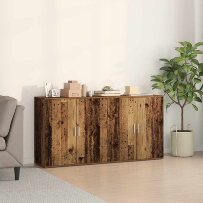Sideboard 2 pcs Old Wood 79 x 38 x 80 cm Engineered Wood