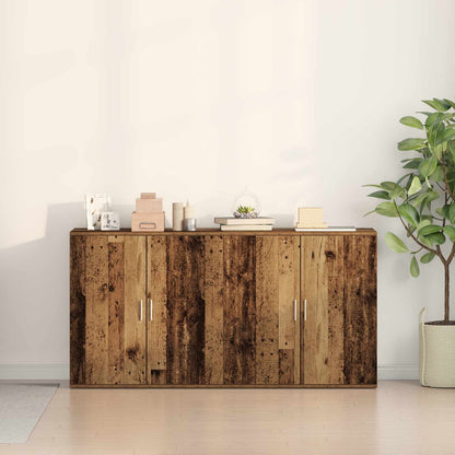 Sideboard 2 pcs Old Wood 79 x 38 x 80 cm Engineered Wood