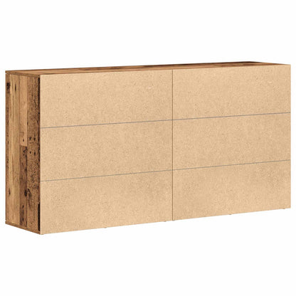 Sideboard 2 pcs Old Wood 79 x 38 x 80 cm Engineered Wood