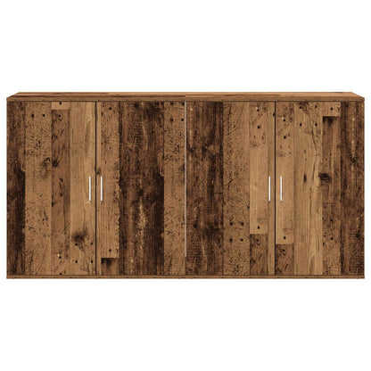 Sideboard 2 pcs Old Wood 79 x 38 x 80 cm Engineered Wood