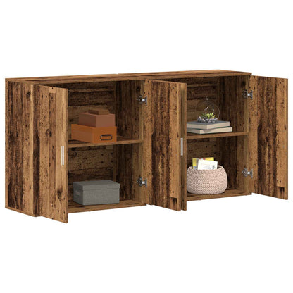 Sideboard 2 pcs Old Wood 79 x 38 x 80 cm Engineered Wood