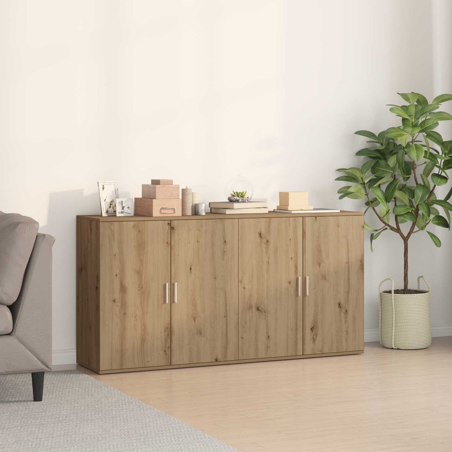 Sideboard 2 pcs Artisan Oak 79 x 38 x 80 cm Engineered Wood