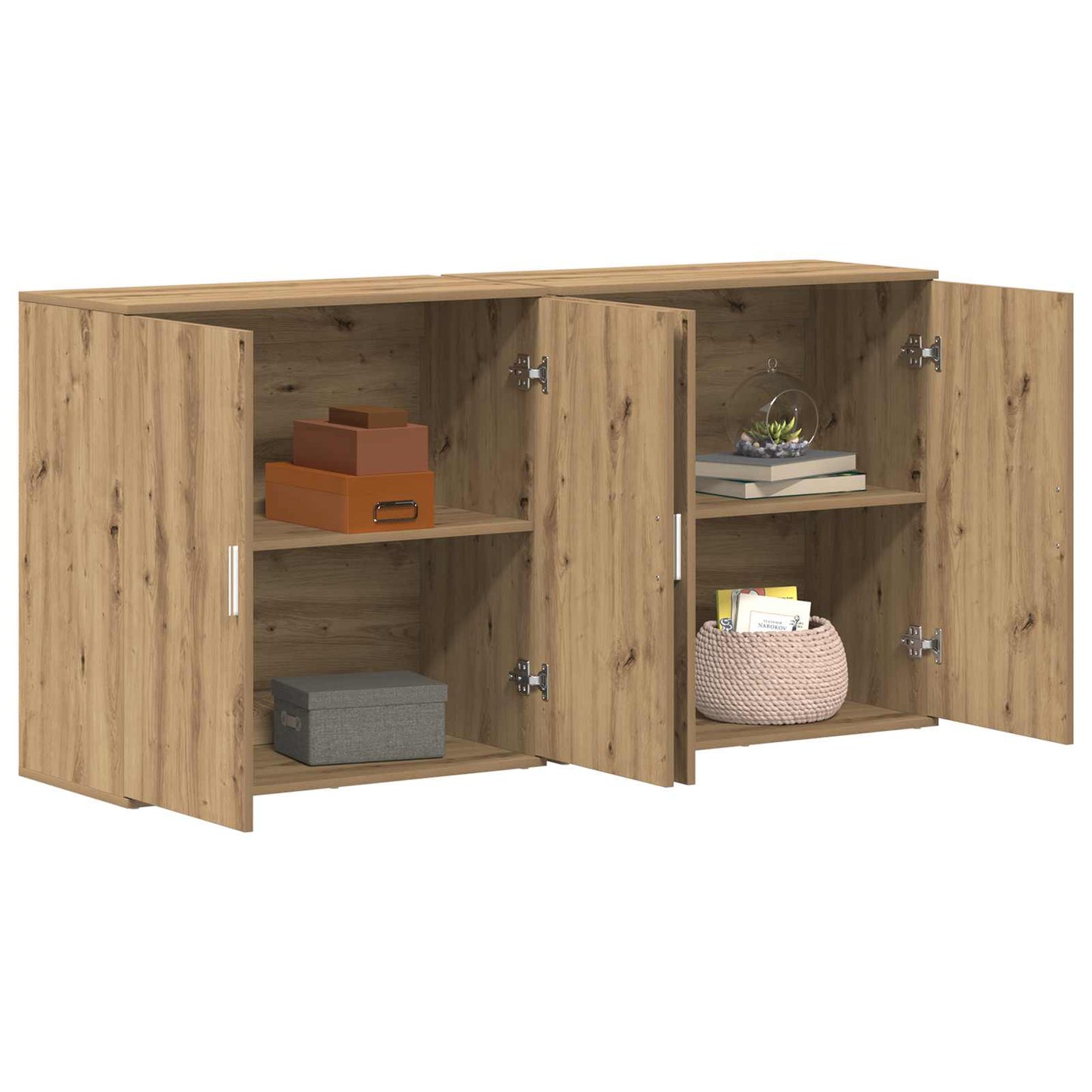 Sideboard 2 pcs Artisan Oak 79 x 38 x 80 cm Engineered Wood