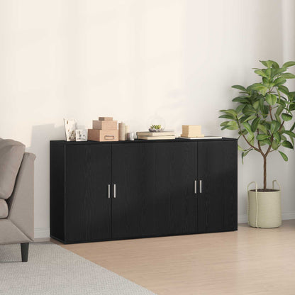 Sideboard 2 pcs Black Oak 79 x 38 x 80 cm Engineered Wood