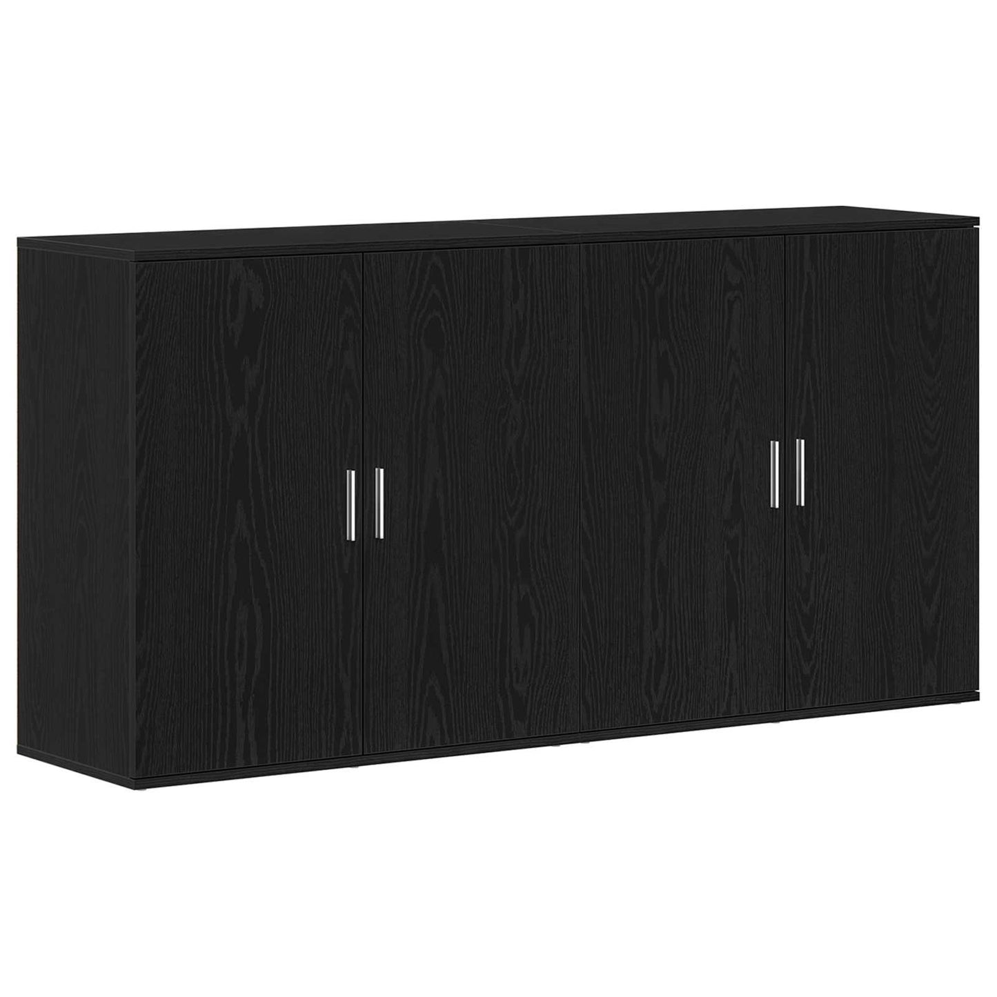 Sideboard 2 pcs Black Oak 79 x 38 x 80 cm Engineered Wood