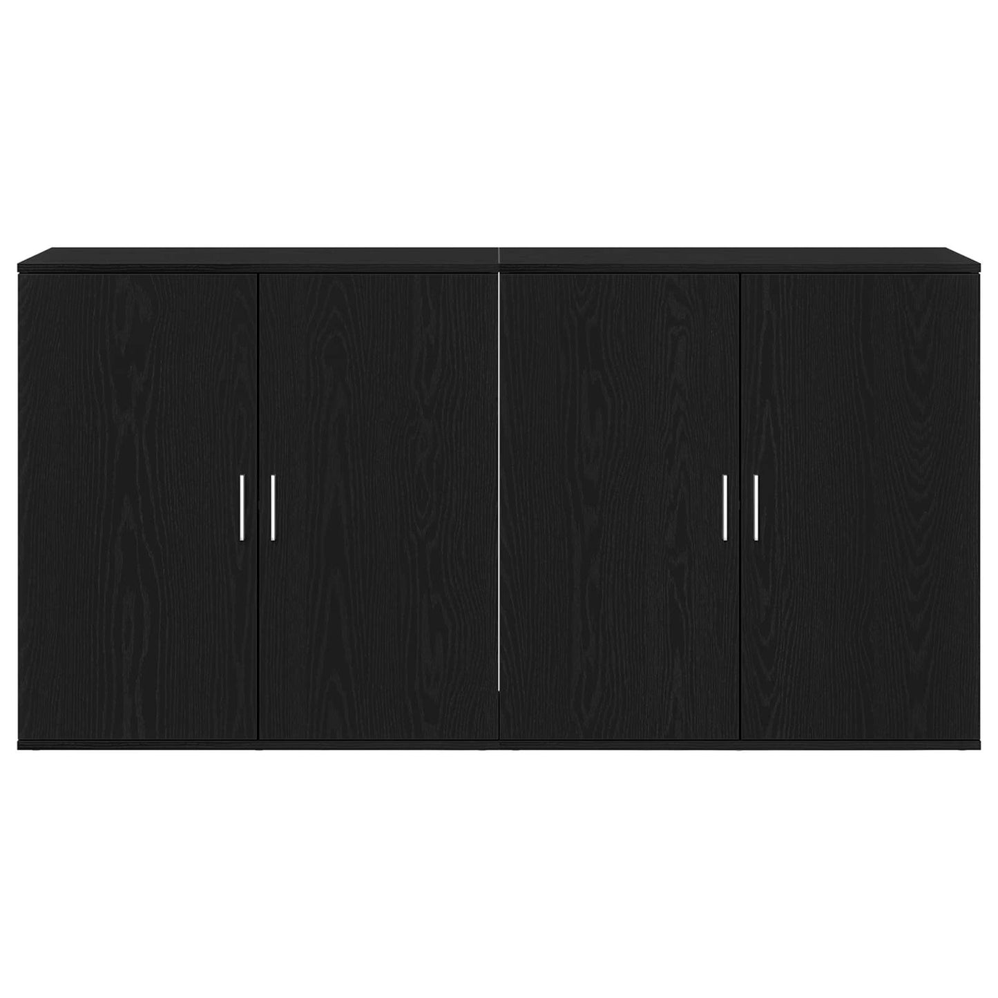 Sideboard 2 pcs Black Oak 79 x 38 x 80 cm Engineered Wood