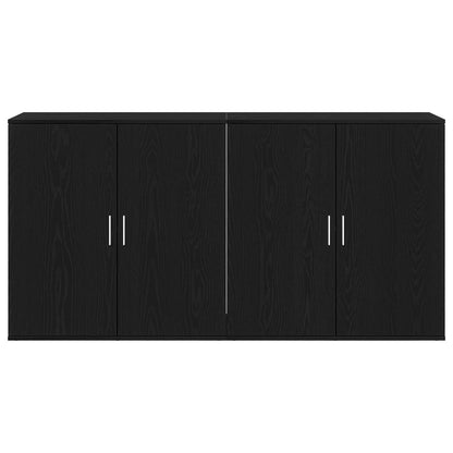 Sideboard 2 pcs Black Oak 79 x 38 x 80 cm Engineered Wood