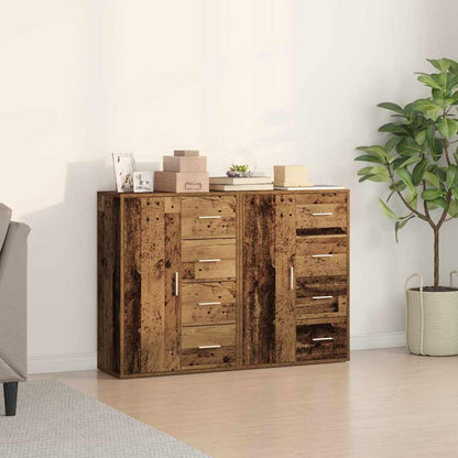 Sideboard 2 pcs Old Wood 60 x 31 x 84 cm Engineered Wood