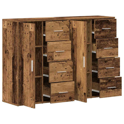 Sideboard 2 pcs Old Wood 60 x 31 x 84 cm Engineered Wood