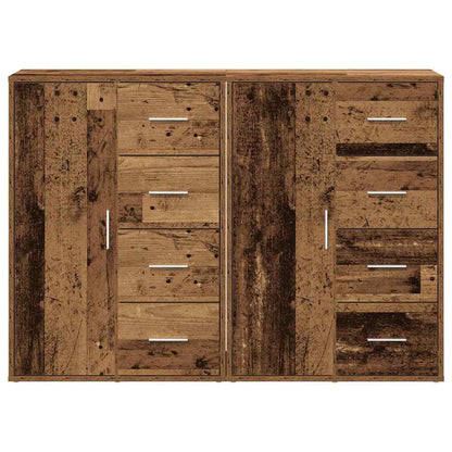 Sideboard 2 pcs Old Wood 60 x 31 x 84 cm Engineered Wood