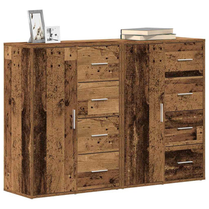 Sideboard 2 pcs Old Wood 60 x 31 x 84 cm Engineered Wood