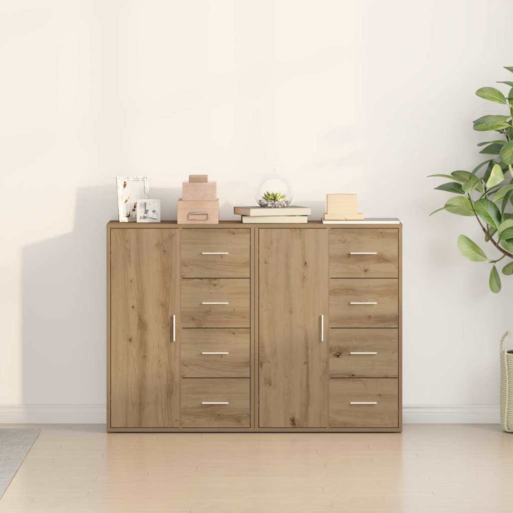 Sideboard 2 pcs Artisan Oak 60 x 31 x 84 cm Engineered Wood