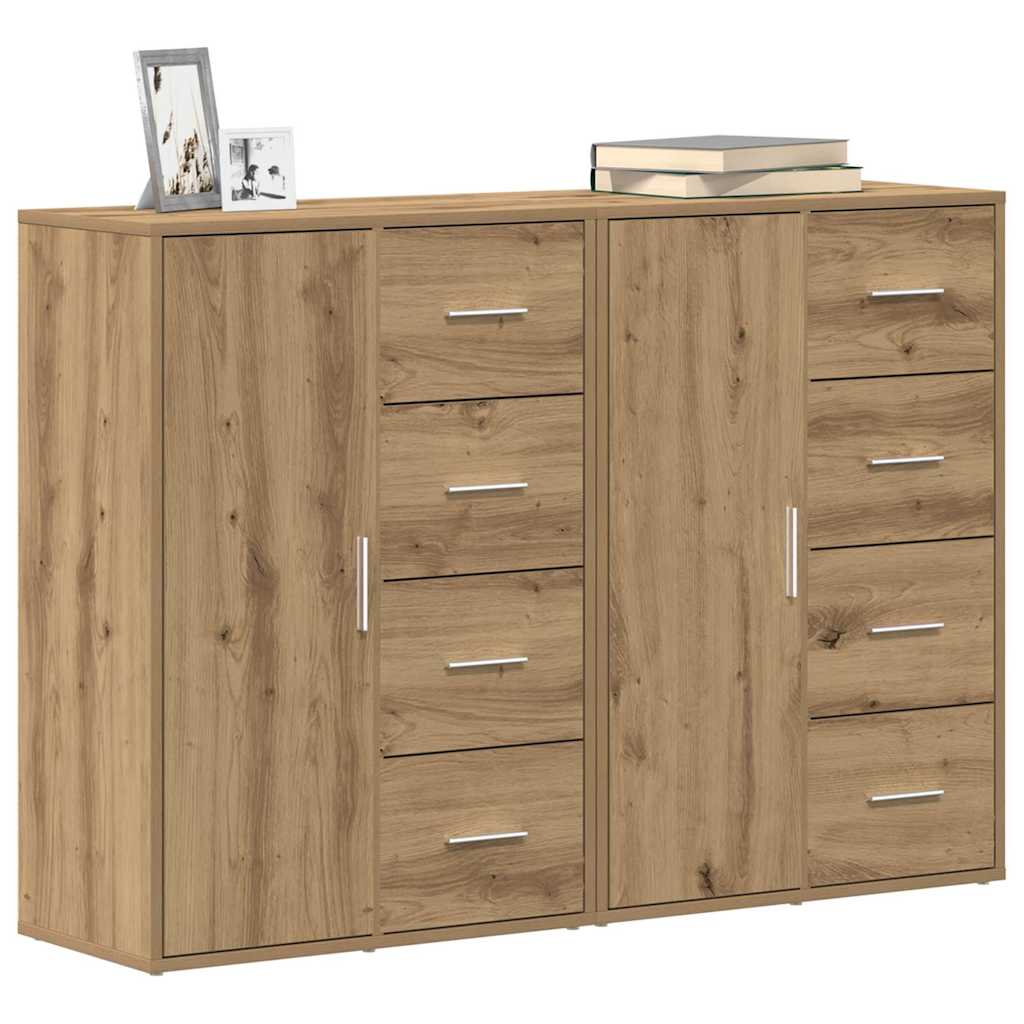Sideboard 2 pcs Artisan Oak 60 x 31 x 84 cm Engineered Wood