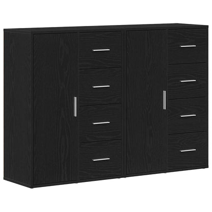 Sideboard 2 pcs Black Oak 60 x 31 x 84 cm Engineered Wood