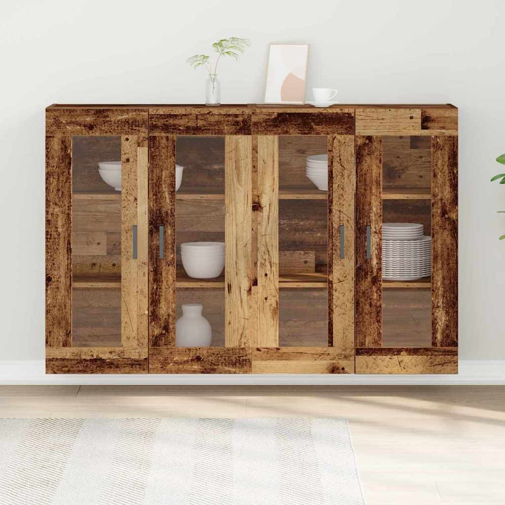 Wall Cabinets 2 pcs Old Wood 69.5 x 34 x 90 cm Engineered Wood
