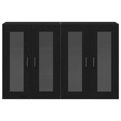 Wall Cabinets 2 pcs Black Oak 69.5 x 34 x 90 cm Engineered Wood