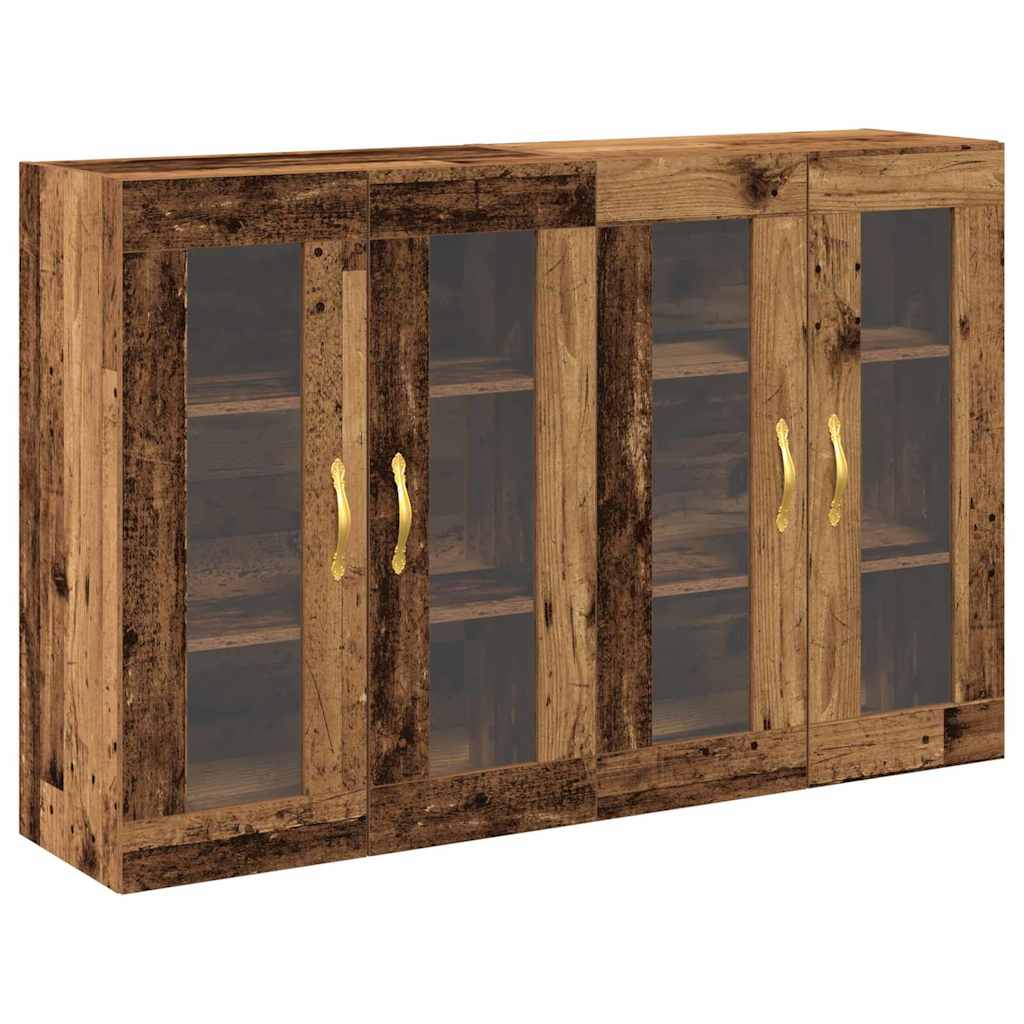 Wall Cabinets 2 pcs Old Wood 69.5 x 34 x 90 cm Engineered Wood