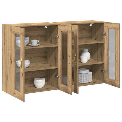 Wall Cabinets 2 pcs Artisan Oak 69.5 x 34 x 90 cm