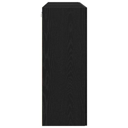 Wall Cabinets 2 pcs Black Oak 69.5 x 34 x 90 cm Engineered Wood
