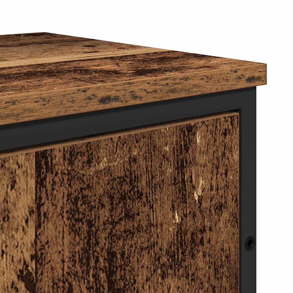 Bathroom Furniture Set with Shelf 2 pcs Brown Engineered wood