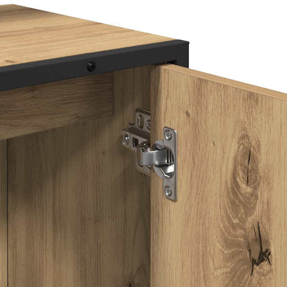 Bathroom Furniture Set with Shelf 2 pcs Brown Engineered wood