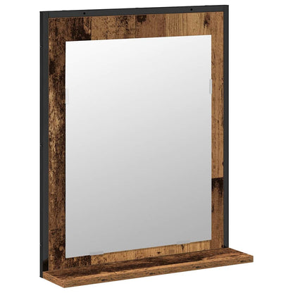 Bathroom Furniture Set Wall-mounted 2 pcs Brown Engineered wood