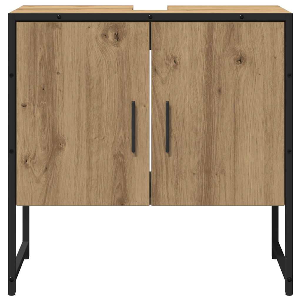 Bathroom Furniture Set Wall-mounted 2 pcs Brown Engineered wood