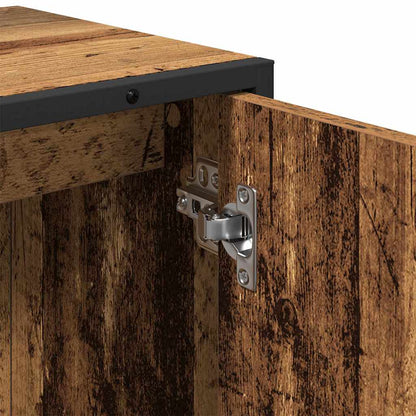 Bathroom Furniture Set Wall-mounted 2 pcs Brown Engineered wood