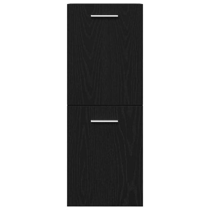 Bathroom Furniture Set 3 pcs Black Oak Engineered Wood