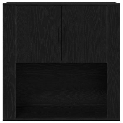 Highboard Black Oak 80 x 33 x 150 cm Engineered Wood