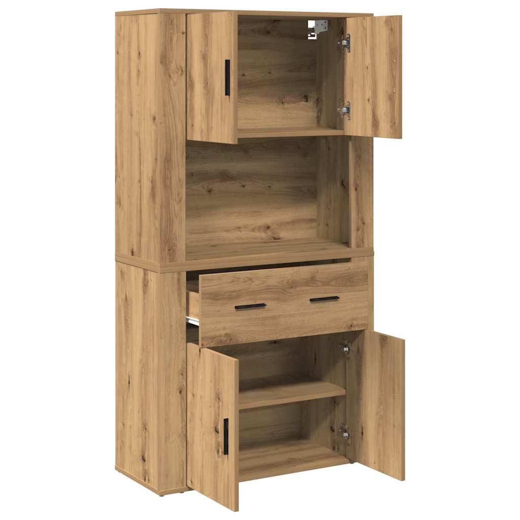 Highboard Artisan oak 80 x 33 x 150 cm Engineered wood