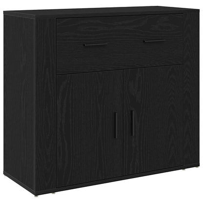 Highboard Black oak 80 x 33 x 150 cm Engineered wood