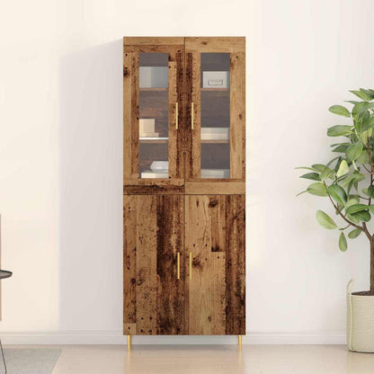 Highboard 2 pcs Old Wood Engineered Wood