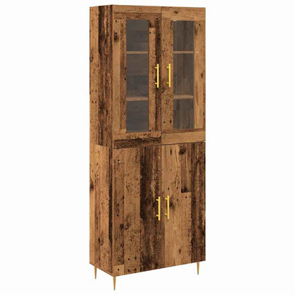 Highboard 2 pcs Old Wood Engineered Wood