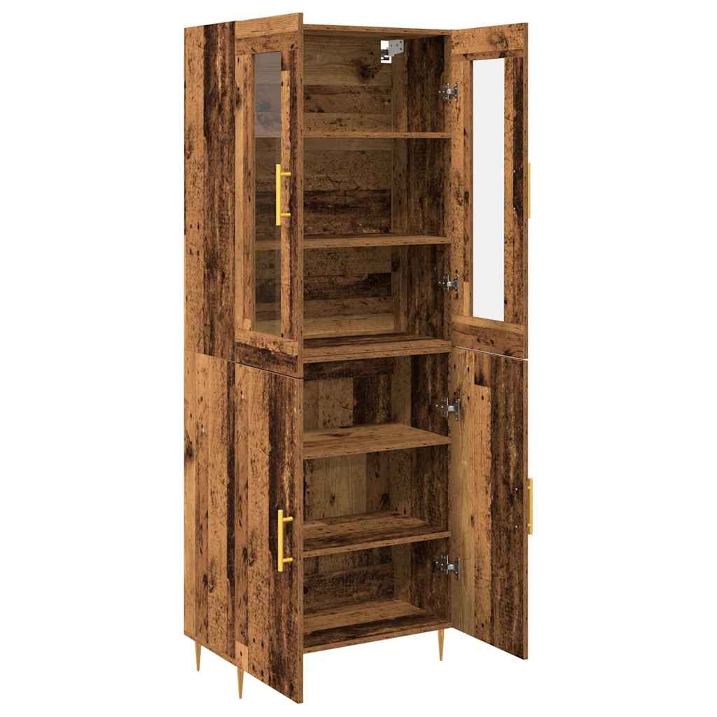 Highboard 2 pcs Old Wood Engineered Wood