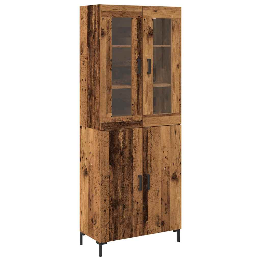 Highboard 2 pcs Old wood 69.5 x 34 x 180 cm Engineered Wood