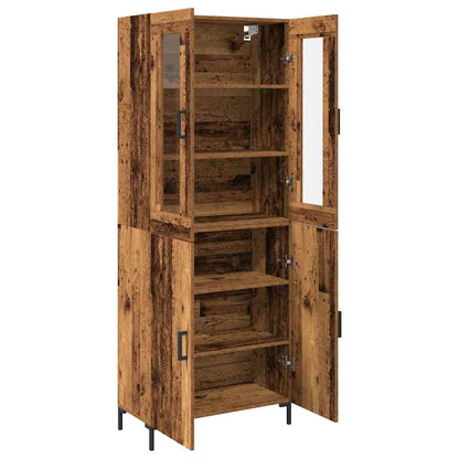 Highboard 2 pcs Old wood 69.5 x 34 x 180 cm Engineered Wood