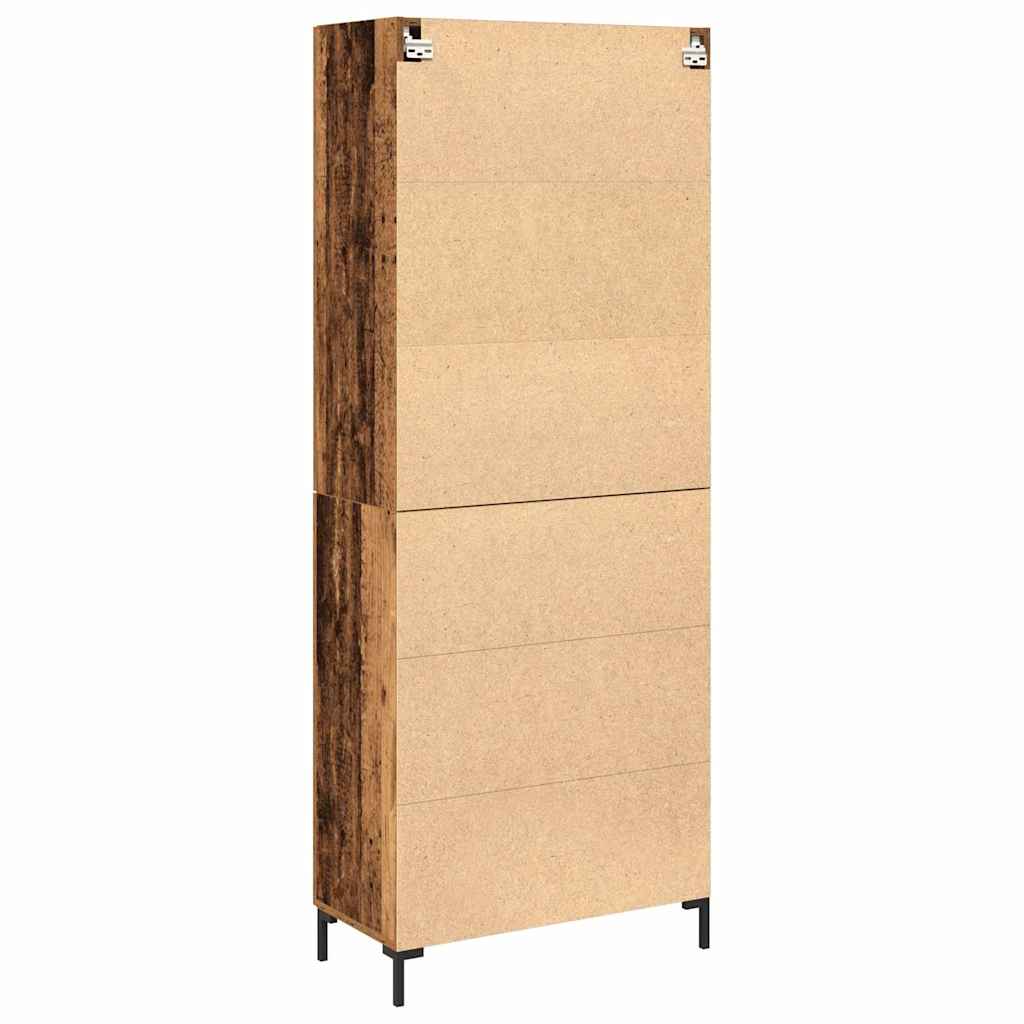 Highboard 2 pcs Old wood 69.5 x 34 x 180 cm Engineered Wood